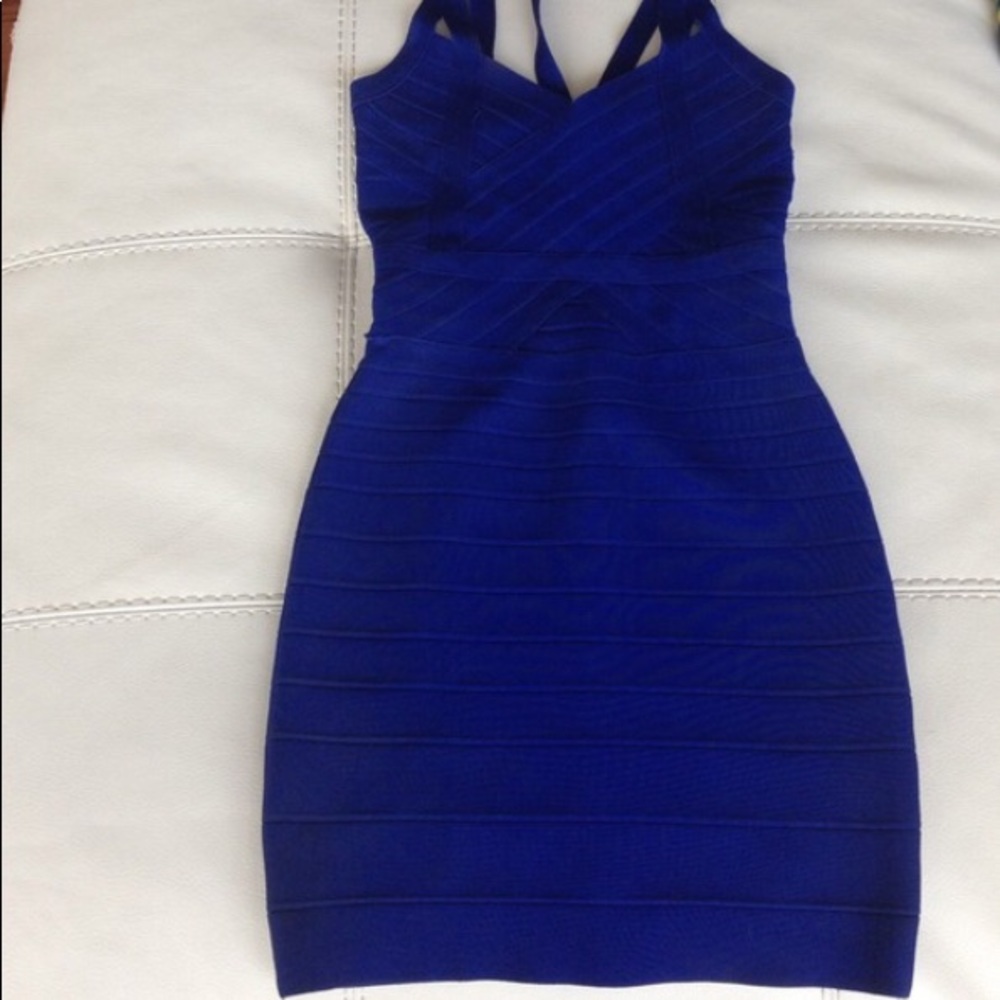 Royal blue bodycon dress
